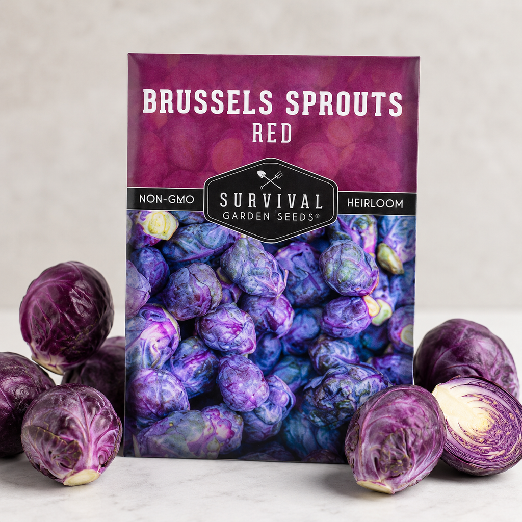 Brussels Sprouts Vegetable Seeds for Home Gardens - home garden seed pack