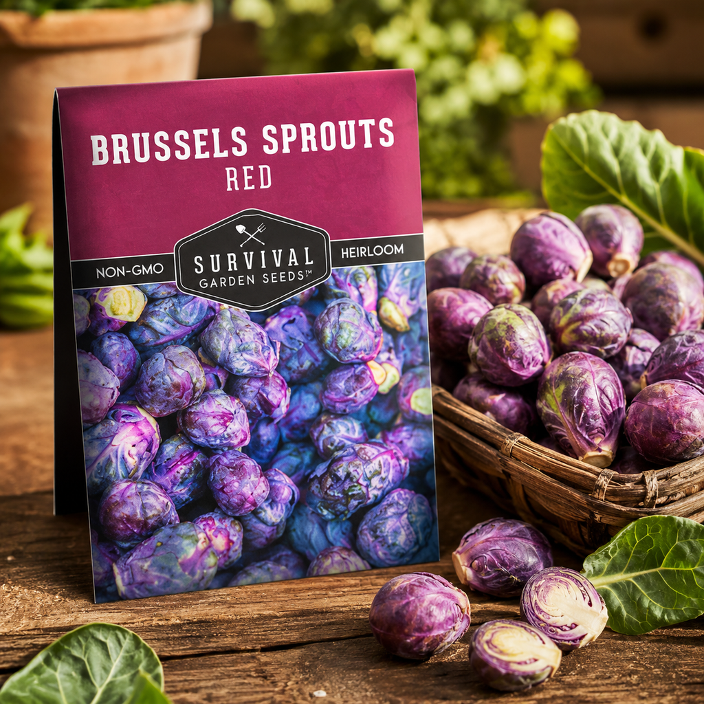 Brussels Sprouts Vegetable Seeds for Home Gardens - home garden seed pack