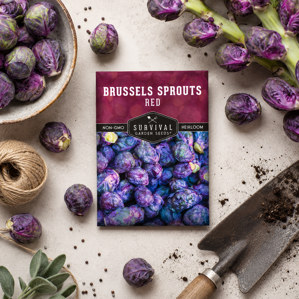 Brussels Sprouts Vegetable Seeds for Home Gardens - home garden seed pack
