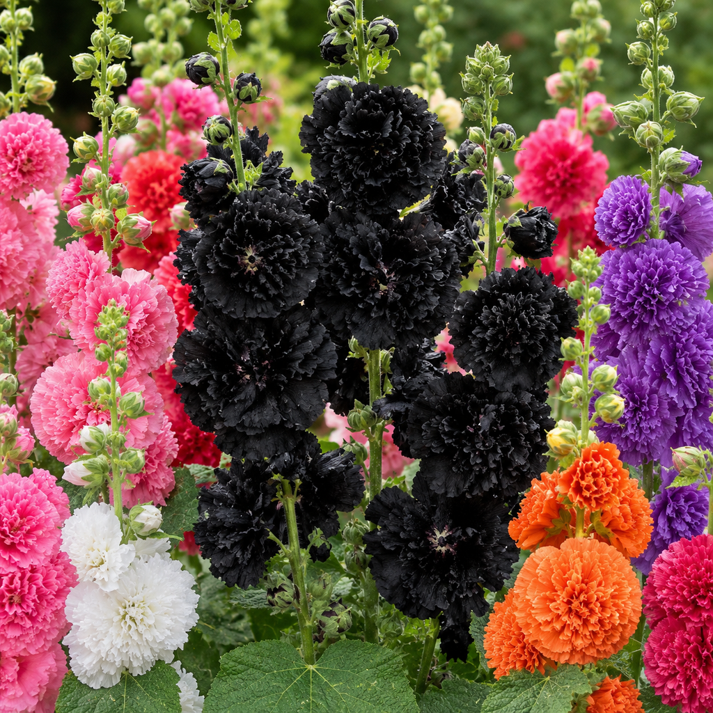 Hollyhock Bloom Seed Pack - home garden seed pack