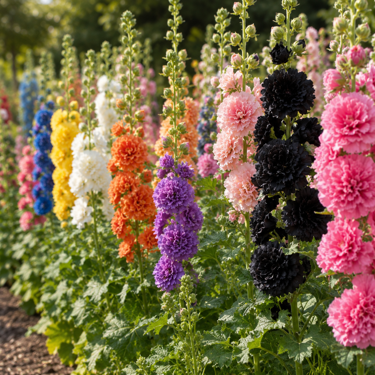 Hollyhock Bloom Seed Pack - home garden seed pack