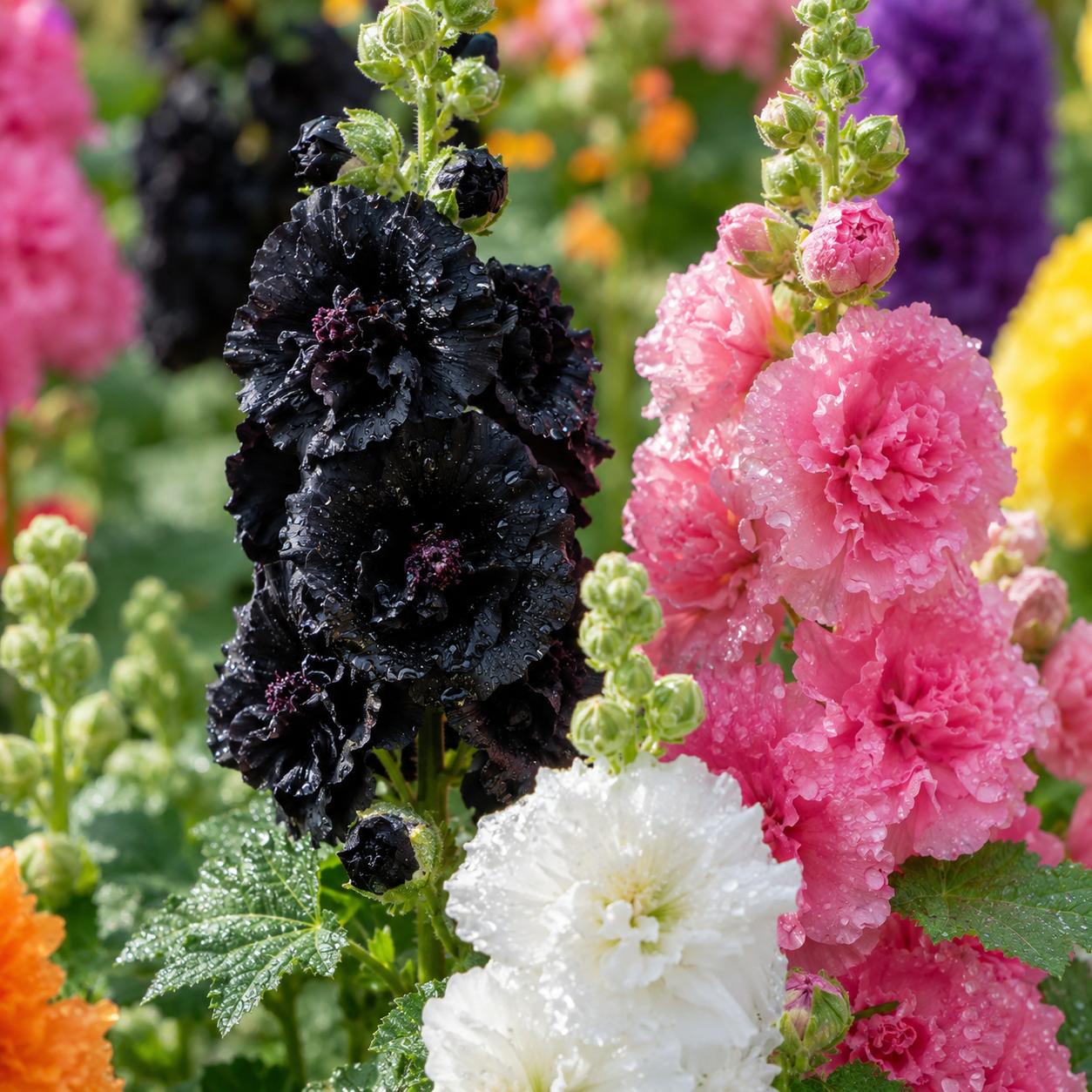 Hollyhock Bloom Seed Pack - home garden seed pack