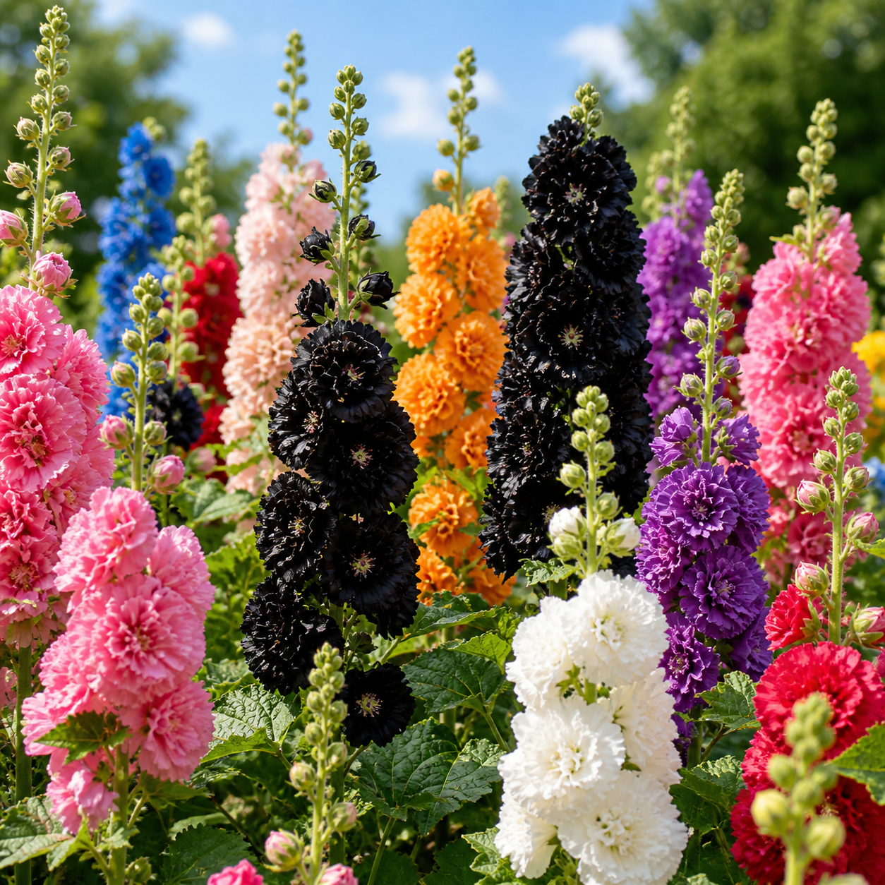 Hollyhock Bloom Seed Pack - home garden seed pack