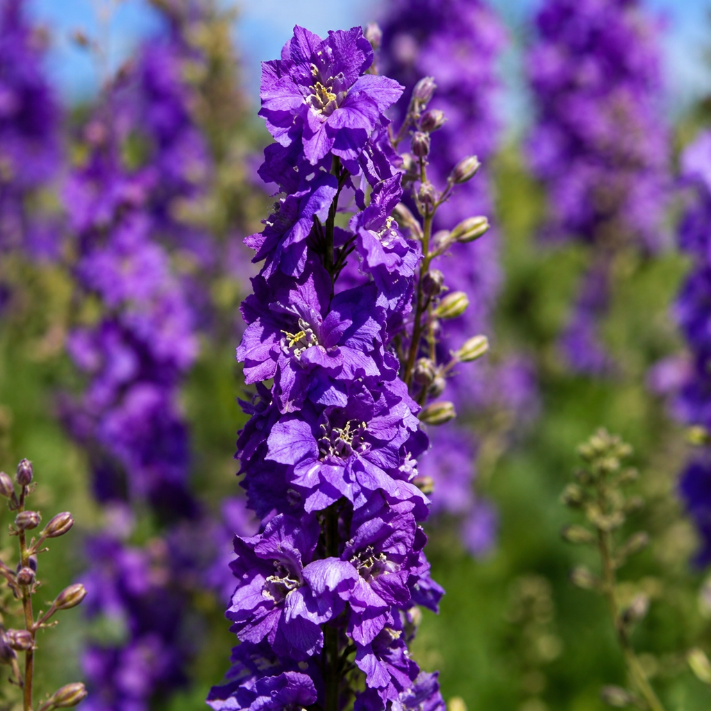 Home Grow Larkspur / Delphinium Flower Seeds - home garden seed pack