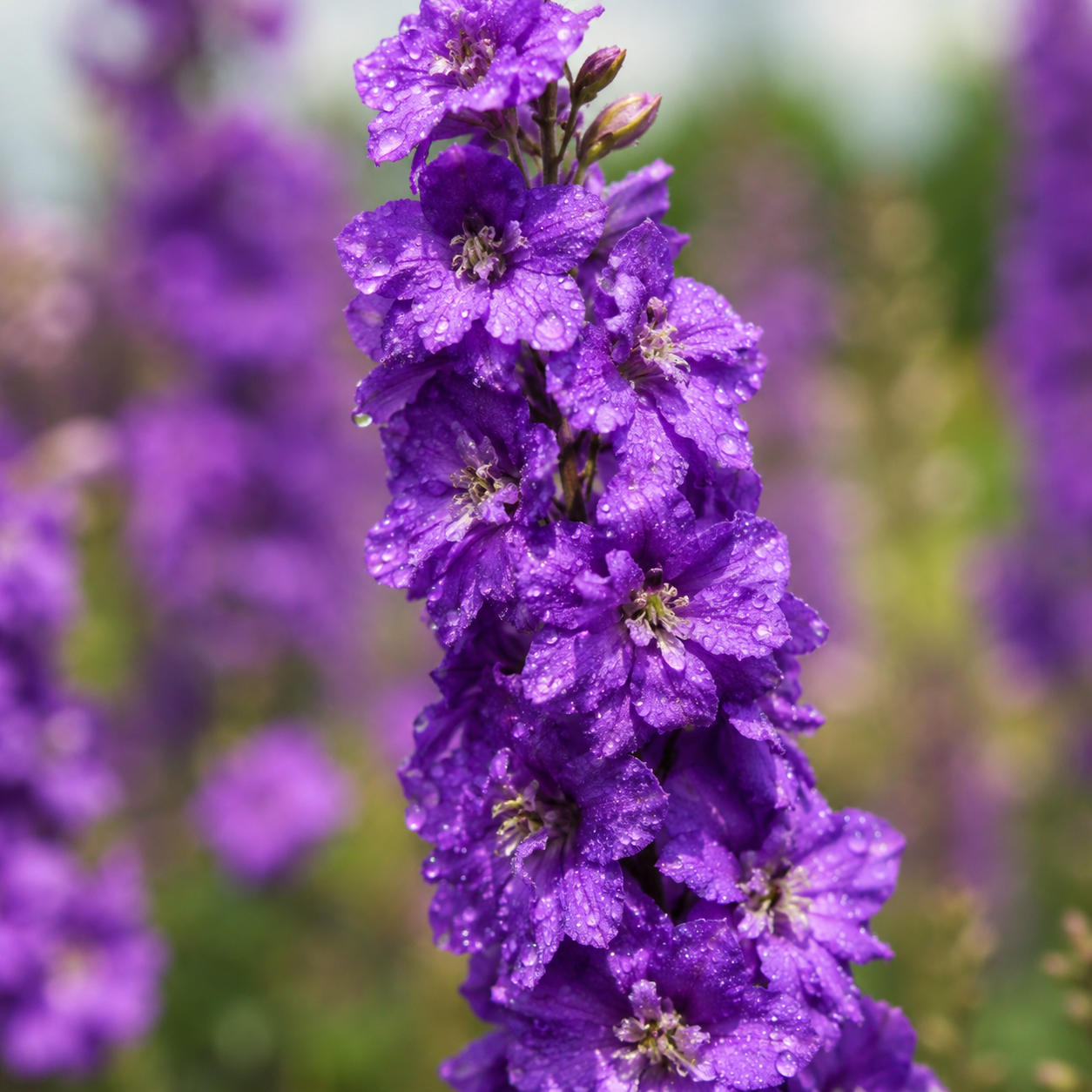 Home Grow Larkspur / Delphinium Flower Seeds - home garden seed pack