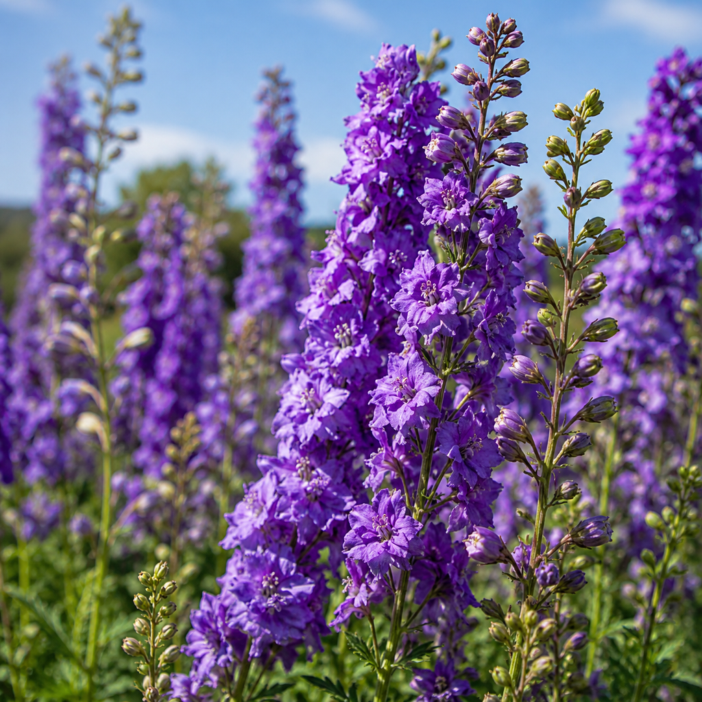 Home Grow Larkspur / Delphinium Flower Seeds - home garden seed pack