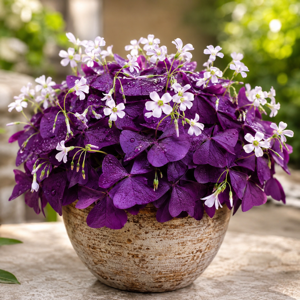 Garden Purple-Leaf Oxalis Bulbs Flower Seeds - home garden seed pack