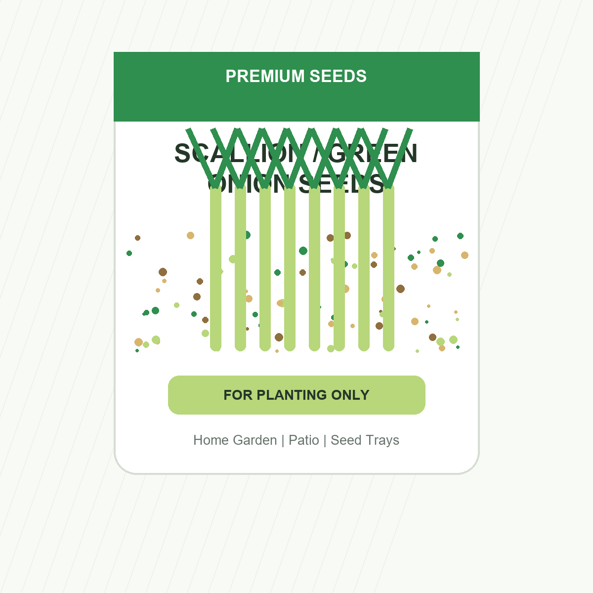 Scallion / Green Onion Vegetable Seeds for Home Gardens - home garden seed pack