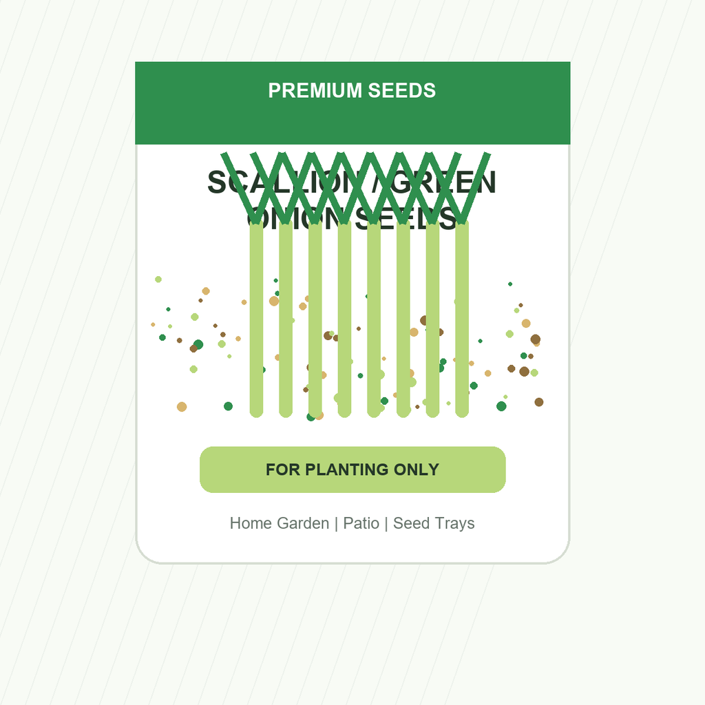 Scallion / Green Onion Vegetable Seeds for Home Gardens - home garden seed pack