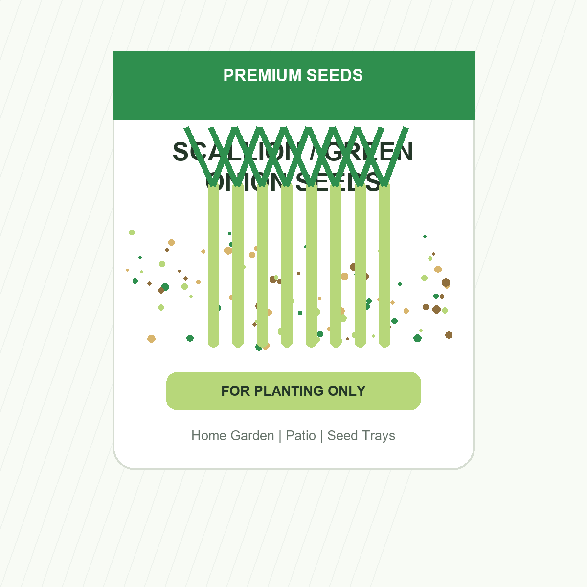 Scallion / Green Onion Vegetable Seeds for Home Gardens - home garden seed pack