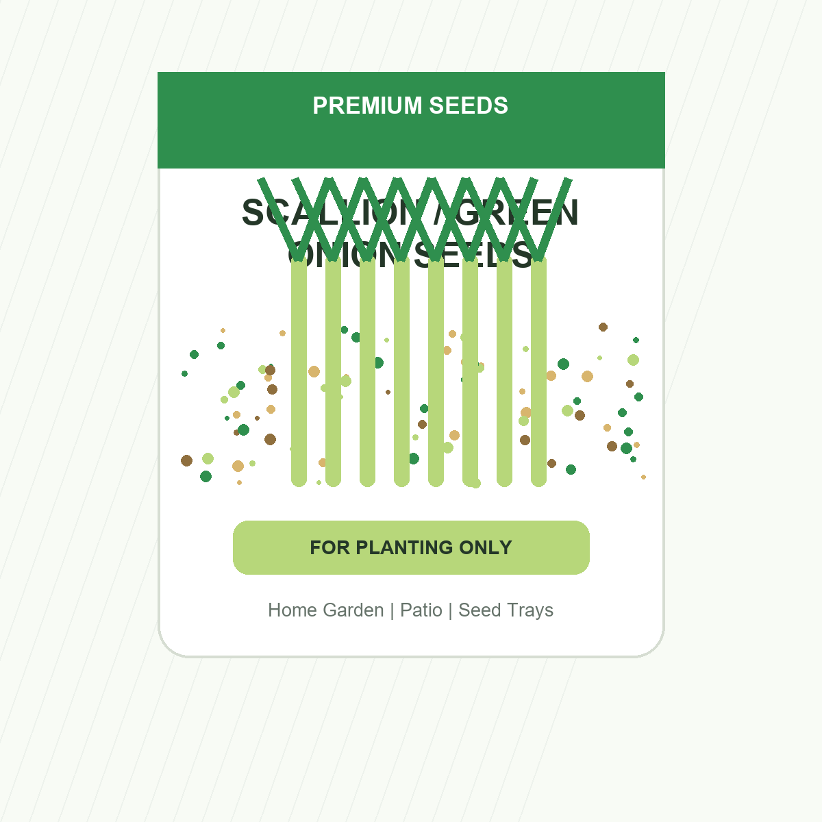 Scallion / Green Onion Vegetable Seeds for Home Gardens - home garden seed pack