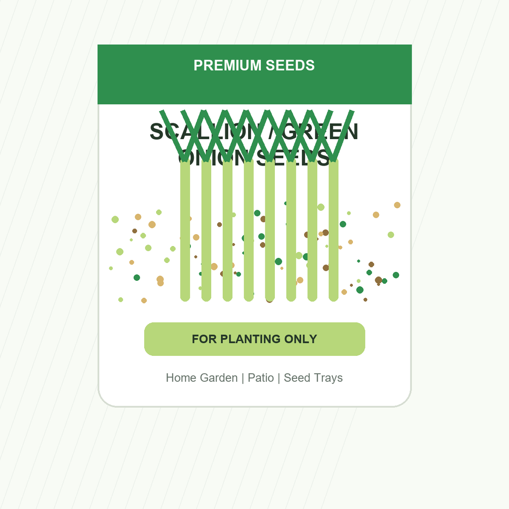Scallion / Green Onion Vegetable Seeds for Home Gardens - home garden seed pack