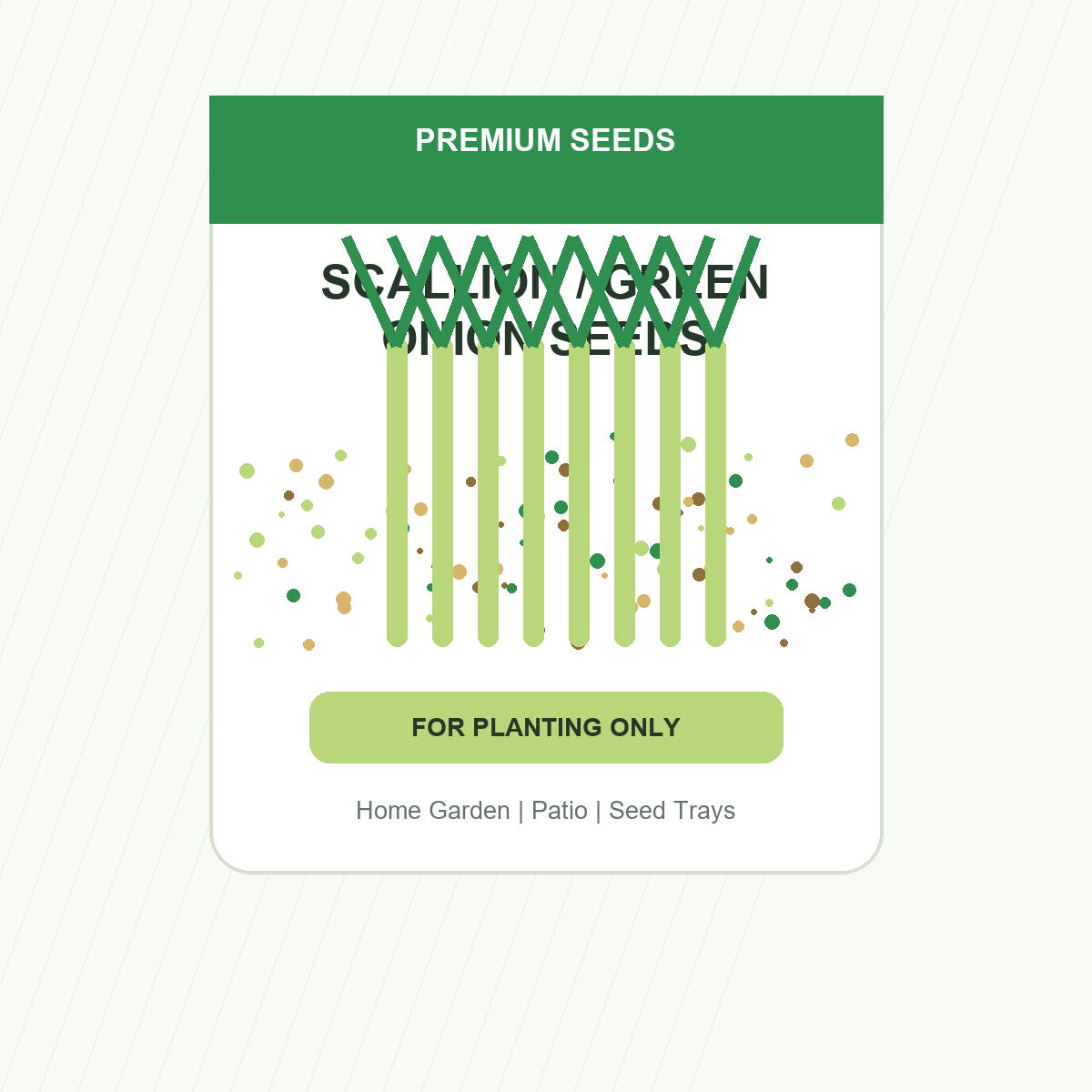 Scallion / Green Onion Vegetable Seeds for Home Gardens - home garden seed pack