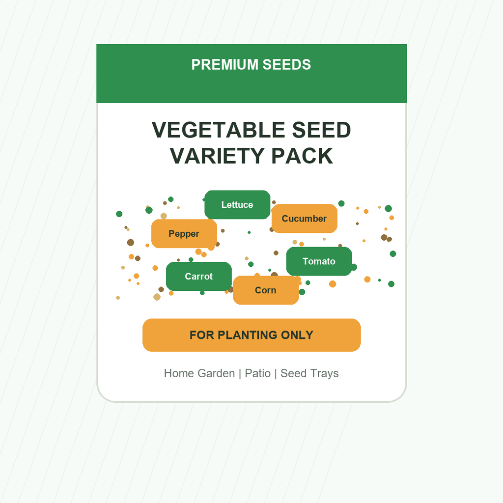 Backyard Vegetable Seed Collection - home garden seed pack