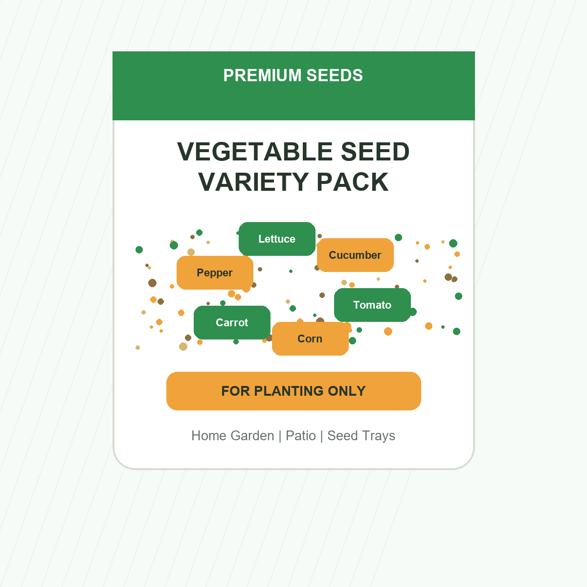 Backyard Vegetable Seed Collection - home garden seed pack