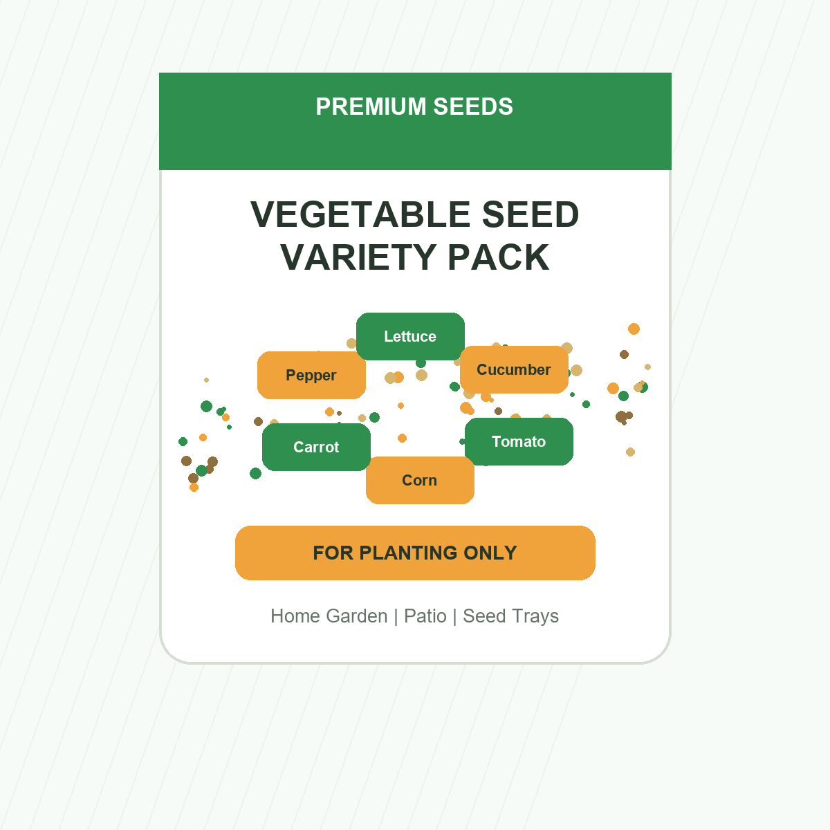 Backyard Vegetable Seed Collection - home garden seed pack