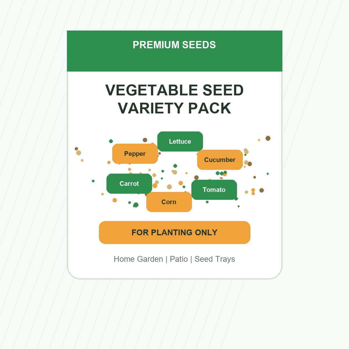 Backyard Vegetable Seed Collection - home garden seed pack