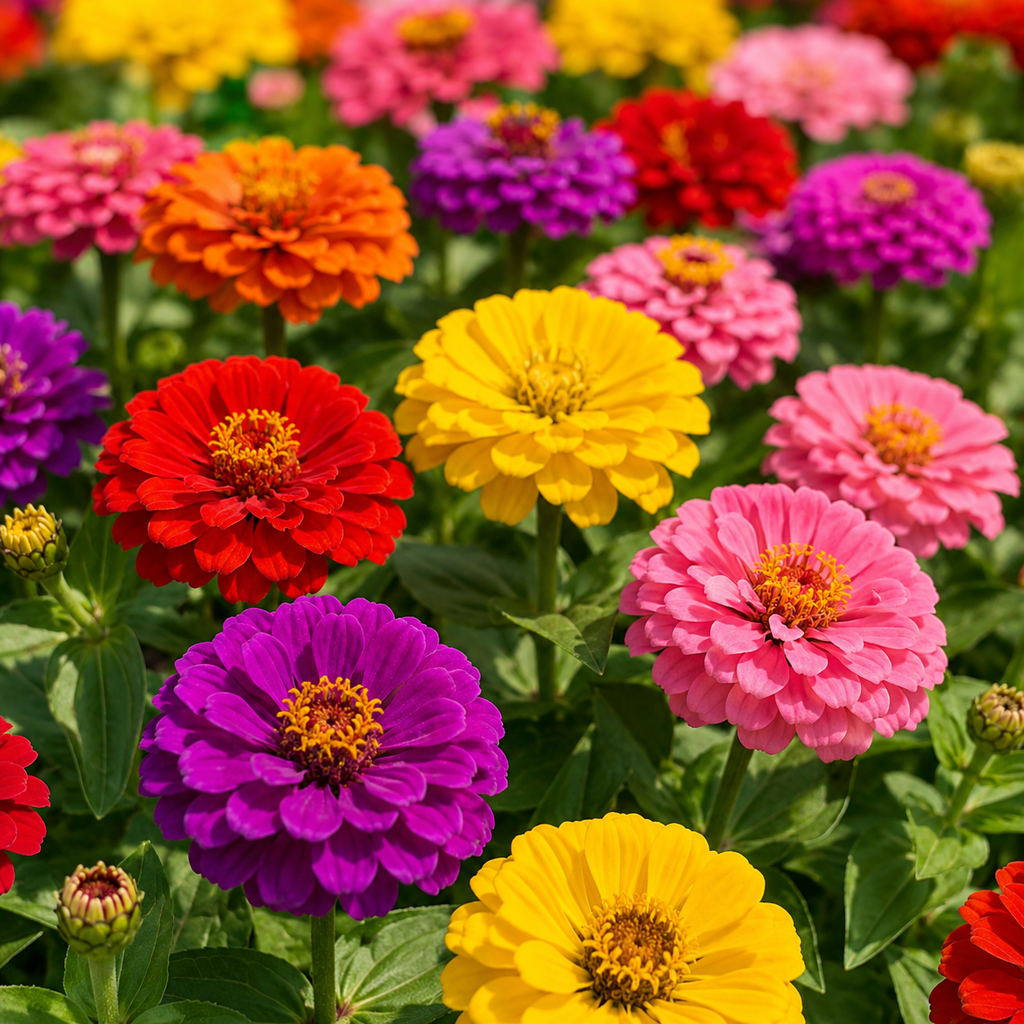 Home Grow Zinnia Flower Seeds - home garden seed pack