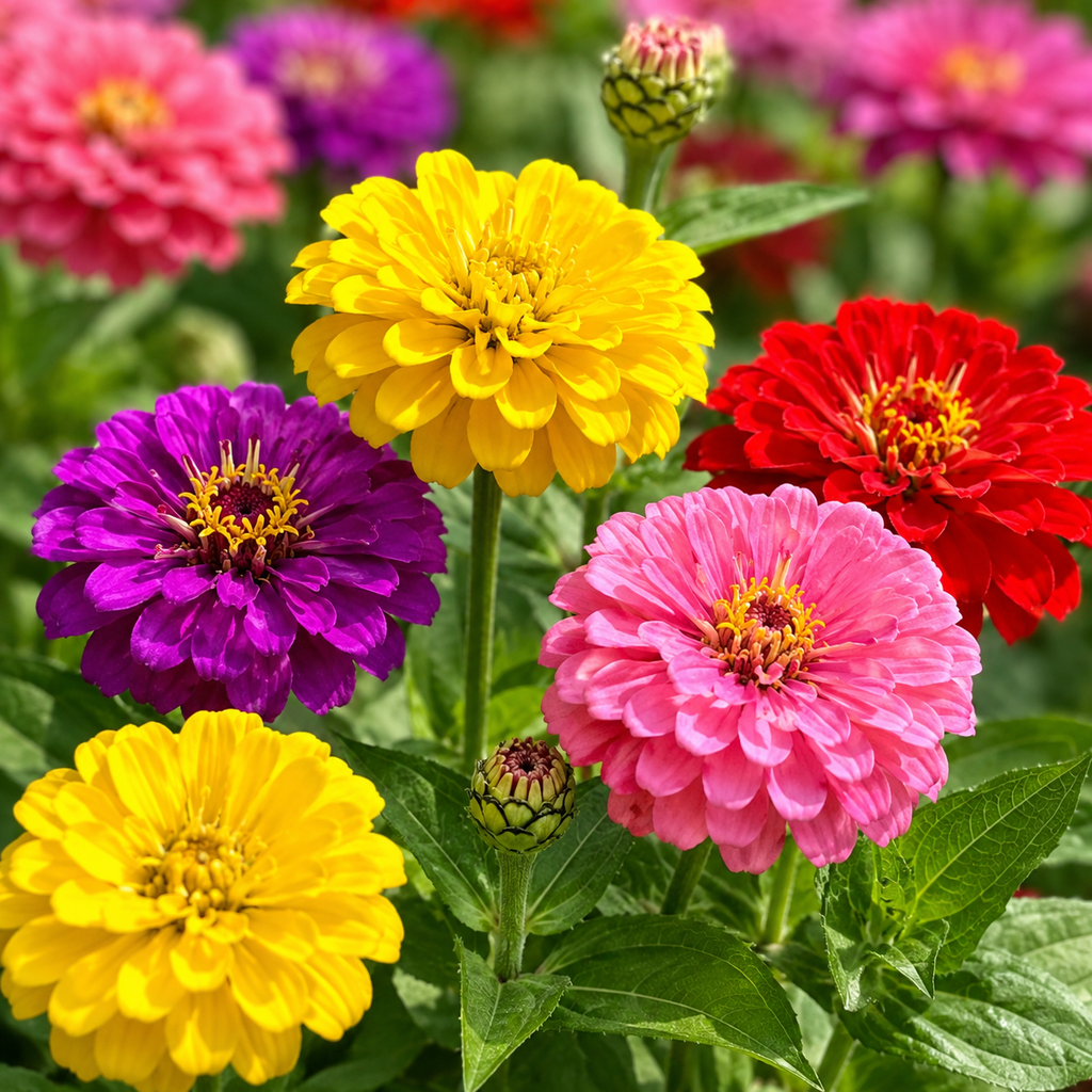 Home Grow Zinnia Flower Seeds - home garden seed pack